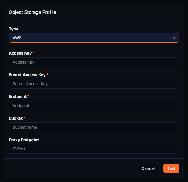 Web Console - Object Storage Setup