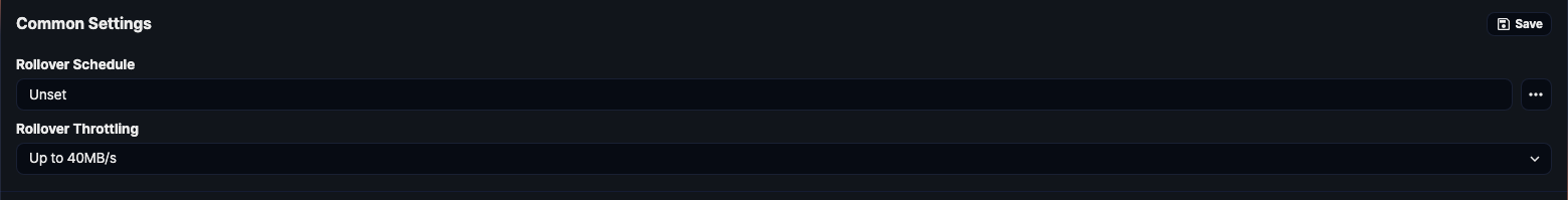 Rollover Settings
