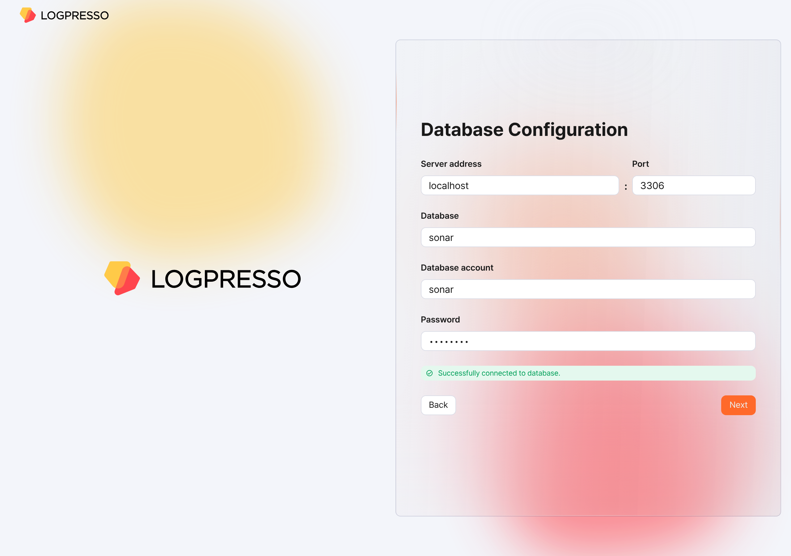 Webインストーラー - Database Configuration