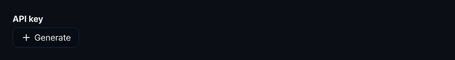 API key項目（発行前）