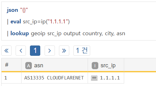 GeoIP 룩업 조회