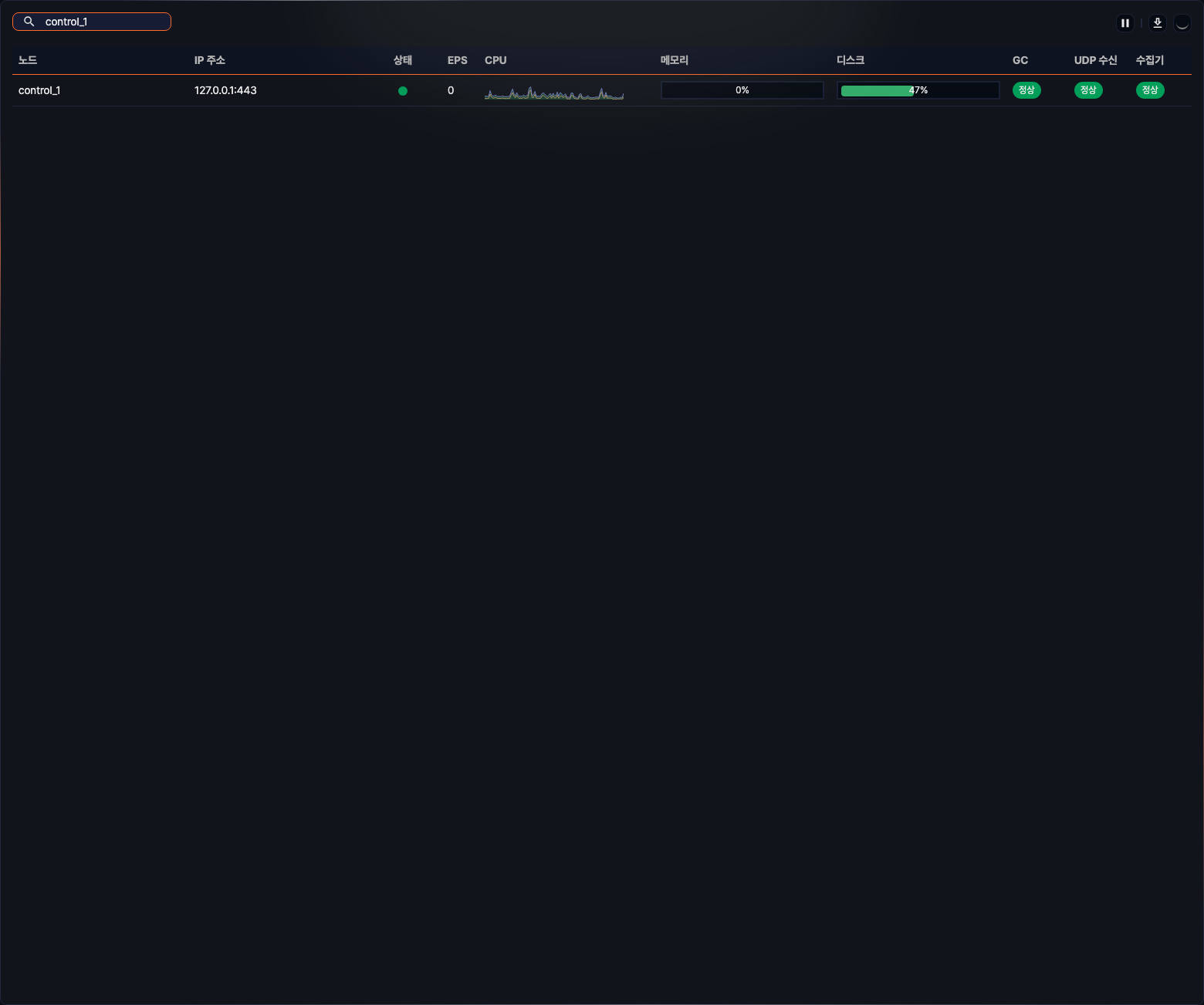 특정 노드 목록만 조회